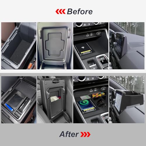 4PCS Center Console Organizer Compatible with 2023 2024 2025 2026 Honda CRV EX-L/Sport-L Hybrid Dashboard Tray and Armrest Storage Box Armrest Hidden Tray Interior Accessories - size: 4 Pcs Center Console Organizer
