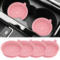 ME.FAN Car Cup Holder Coasters [4 Pack] Silicone Cups Mats, Automotive Universal Non-Slip Recessed Interior Accessories Pink - color: 4pack-pink