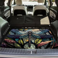 Universal Car Trunk Mat 29" x 39", Leaves Dragonfly All Weather Trunk Protection Cargo Liner, Durable Cargo Mat Rear Trunk Liner, Stylish Vehicle Interior Accessories Suitable for Most Car Models - color: Leaves Dragonfly