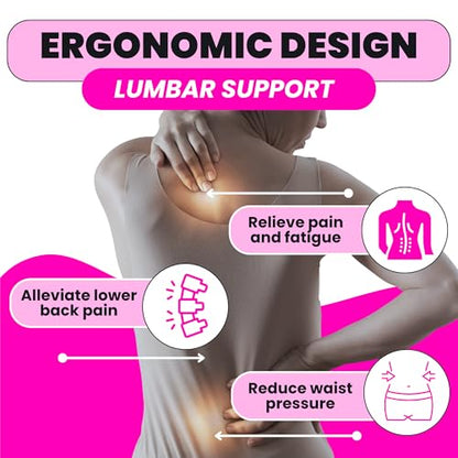BBL Lumbar Support Pillow, Bolster Pillow for Legs Detachable Back Support for Office Chair Lower Back Support Pillows Lumbar Roll, Under Knee Pillows for Back Sleeping