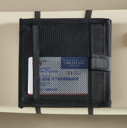 High Road Car Registration and Insurance Card Holder for Sun Visor, Glove Box or Console with 2 Clear Hidden Car Document Pockets