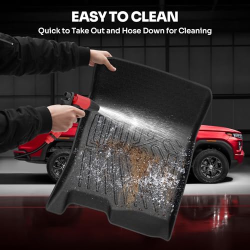 Floor Mats for 2023-2025 2026 Chevy Colorado/GMC Canyon Accessories, All Weather Car Liners TPE Truck Mats, 1st & 2nd Row Black - size: 2)Chevy Colorado&GMC Canyon｜23-26｜1st & 2nd Row