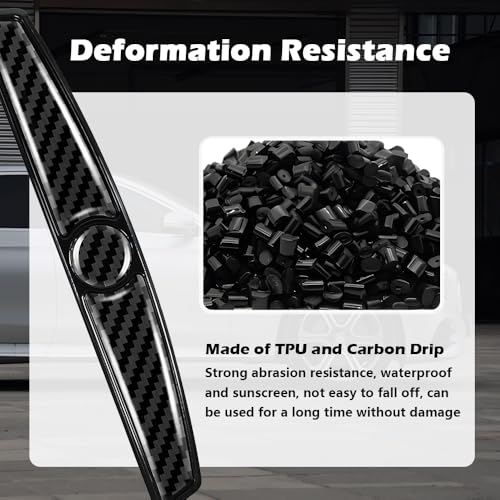 4PCS Carbon Fiber Car Door Protector Edge Guards,Thicker Door Guard for Cars Provides Impact and Anti-Scratch Protection,Universal Self-Adhesive Doors Protectors for Vehicles