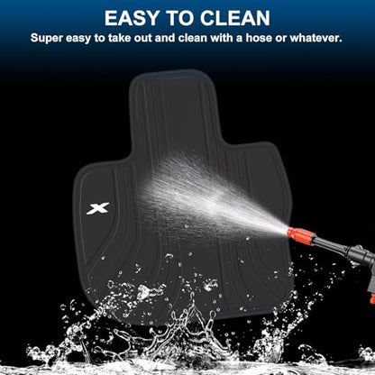 Car Floor Mat Custom Fit for BMW 3/4 Series 2019-2026 G20 G21 M3(G80) M4(G83) i4(G26) Black Red Rubber Auto Floor Liners Set All Weather Protection Heavy Duty Odorless