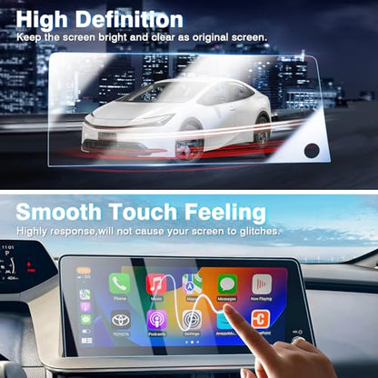 2PC Screen Protector for 2023-2026 Toyota Prius 12.3 Inch(Limited/XLE/Nightshade Edition) [No Glare & Fingerprint] Tempered Glass Toyota Prius Accessories - size: 2023-2026 Toyota Prius 12.3 Inch