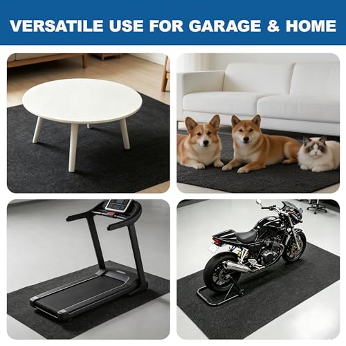 Oil Mat for Garage 36" x 59" - Premium Felt + Rubber Waterproof Backing Thickened Soft Contains Liquids Oil Spill Mat Reusable Non-Slip Maintenance Pad for Under Car Workbench Driveway Spot Protection