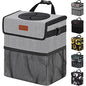 Vankor Car Trash Can Trash Bag Bin Hanging Waterproof Automotive Car Garbage Cans Leak Proof Vehicle Trash Can Grey - color: Grey, size: 2.2 Gallons
