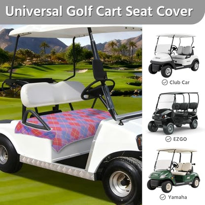 Golf Cart Seat Covers, Universal Golf Cart Seat Towel Blanket for Yamaha, EZGO, Club Car, Icon and More 2-Seat Carts, 100% Microfiber Keeps Seat Comfortable and Clean - color: pink