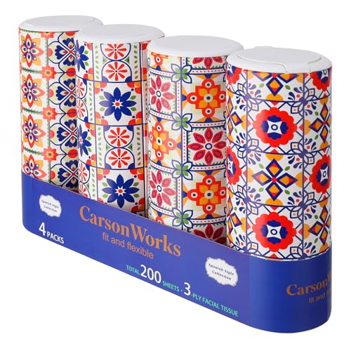 Modern Car Tissues Cylinder 4 Packs (4 Canisters/200 Tissues) - Plastic, Ct-3 - color: Ct-3