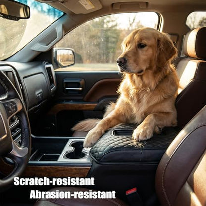 Center Console Armrest Cover Compatible with Chevy Silverado & GMC Sierra 1500 2500 3500 2014-2018, Yukon & Tahoe & Suburban 2015-2020, For Console Bucket Seat Only, Arm Rest Cushion, Anti-Scratch