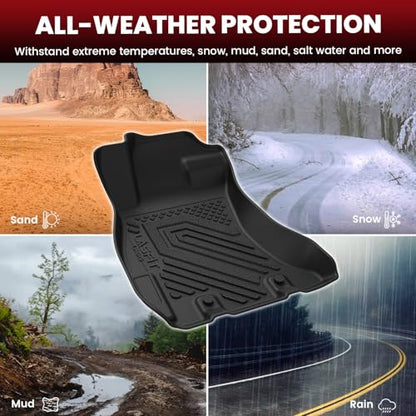 LASFIT Floor Mats for Subaru Crosstrek 2016-2017/XV Crosstrek 2013-2015/Impreza 2012-2016/WRX 2015-2021,Custom Fit TPE All Weather Floor Liners 1st & 2nd Row for Subaru Car Mats, Black - size: 4)For Subaru Crosstrek | 2013-2017
