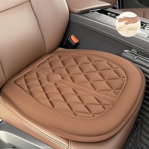 Big Ant Car Seat Cushion, Comfort Memory Foam Driver Seat Cushion Improve Driving View, Sciatica and Lower Back Pain Relief, Thick Seat Cushions for Car Home Office Chair, Wheelchair - Brown - color: Brown
