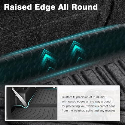 Mixsuper Cargo Liner for Kia Sorento 2021-2025 2026, All Weather Cargo Mat Rear Trunk Liner for Sorento Accessories Behind The 2nd Row Seats Black