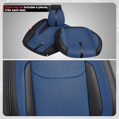 Drive Series Front Row Set Seat Covers Universal for Cars Trucks SUV, Navy Blue, CA-SC-Drive-F-NB - color: Navy Blue, size: Front Row, style: Drive Series