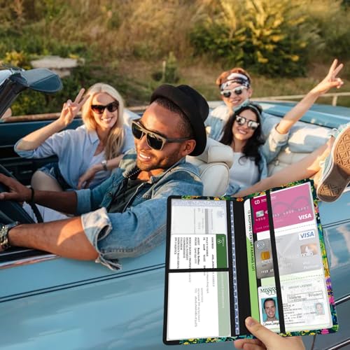Car Registration and Insurance Holder, with Magnetic Closure for License, Cards and Documents, All Vehicle Needs and Car Accessories (Cat) - color: Cat