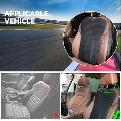 XUKEY Lumbar Pillow Gel Support Pillow Back Support Cushion,Gel Lumbar Support Pillow Relief Back Sciatica Pain for Car Seat Cushion,Car Seat Lumbar Support with Adjustable Straps Improve Posture
