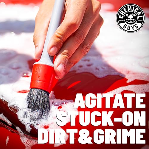 Chemical Guys All in the Details Exterior Detailing Brushes - 3-Piece Soft Scratch-Free Brushes for Wheels, Bumpers, Grilles, Badging & Tight Exterior Gaps on Cars, Trucks, SUVs & More - style: Exterior Brushes
