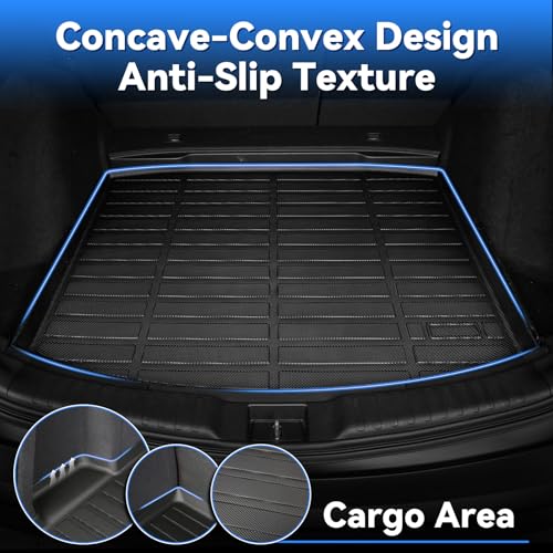 Hutisya-Floor Mats & Cargo Liner Set Fit for 2023-2026 BMW X1 All Weather Protection Anti-Slip & Durable TPE Full Set Liners Automotive Accessories-Black - style: 3)For BMW X1 2023-2026 Full Set
