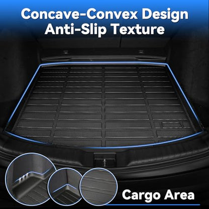 Hutisya-Floor Mats & Cargo Liner Set Fit for 2023-2026 BMW X1 All Weather Protection Anti-Slip & Durable TPE Full Set Liners Automotive Accessories-Black - style: 3)For BMW X1 2023-2026 Full Set