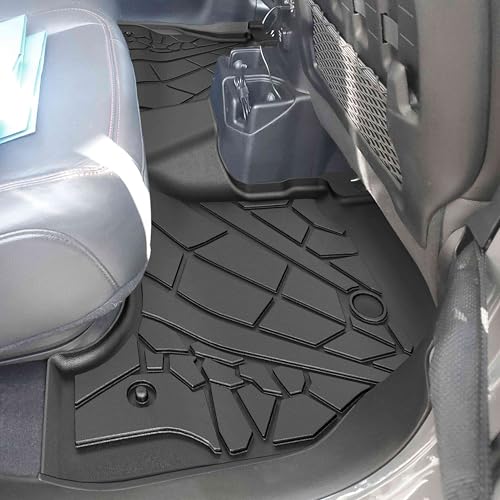 KARPAL Floor Mats for Jeep Gladiator JT 2020-2025 2026, All Weather TPE Custom Fit Floor Liners Car Mats Accessories, Front & 2nd Row - style: 2020-2026 | For Jeep Gladiator | 1st & 2nd Row