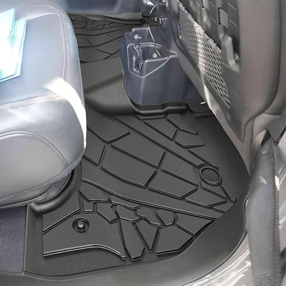 KARPAL Floor Mats for Jeep Gladiator JT 2020-2025 2026, All Weather TPE Custom Fit Floor Liners Car Mats Accessories, Front & 2nd Row - style: 2020-2026 | For Jeep Gladiator | 1st & 2nd Row