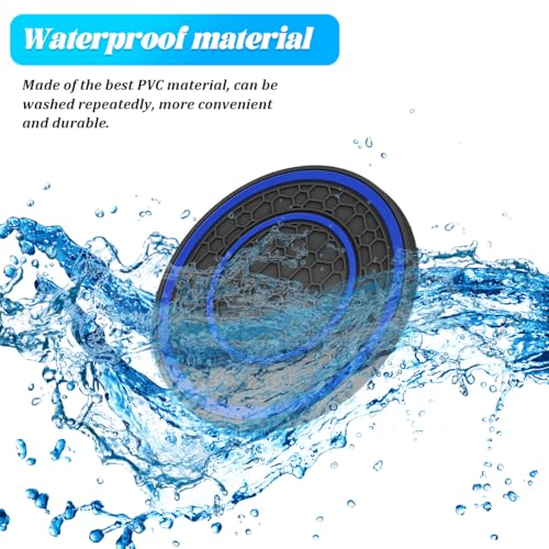 Car Cup Holder Coaster, 2PCS 2.75" Non-Slip Insert Insulated Vehicle Water Bottle Holder Pad, Waterproof Dustproof Embedded Automotive Console Drink Cup Mat, Universal Fit (Black/Blue) - color: Black/Blue