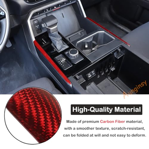 Aunginsy Inner Center Console Gear Control Panel Side Strip Cover Trim Compatible with Toyota Tundra/Sequoia 2022-2024 Car Center Console Gear Box Side Panel Protect Sticker Moulding Strip Accessories - size: Gear Control Panel Side Strip Trim