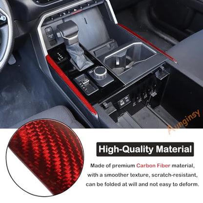 Aunginsy Inner Center Console Gear Control Panel Side Strip Cover Trim Compatible with Toyota Tundra/Sequoia 2022-2024 Car Center Console Gear Box Side Panel Protect Sticker Moulding Strip Accessories - size: Gear Control Panel Side Strip Trim
