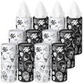Fourluoo 12 Pack Skull Cylinder Tissues for Car Bulk Gothic Skeleton Round Cylinder Holder with 3 Ply Facial Tissues for Travel Home Bathroom Office Accessories - style: Skeleton