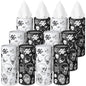 Fourluoo 12 Pack Skull Cylinder Tissues for Car Bulk Gothic Skeleton Round Cylinder Holder with 3 Ply Facial Tissues for Travel Home Bathroom Office Accessories - style: Skeleton