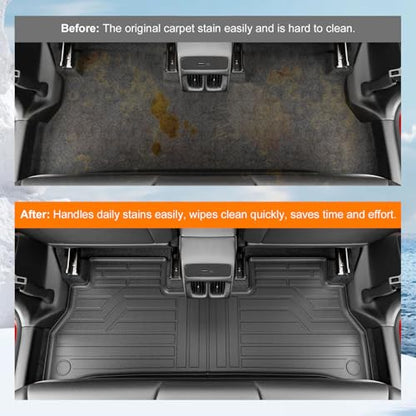 powoq Floor Mats Compatible with 2024-2026 Chevy Trax Trunk Mat with Backrest Mat TPE Floor Liner Replacement for 2024 2025 2026 Chevy Trax Accessories (Trunk Mat with Backrest Mat+Floor Mats) - size: Compatible with Chevy Trax | 2024-2026
