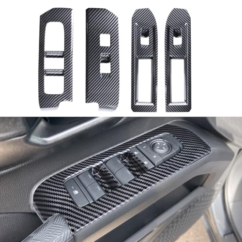 INTGET Window Lift Panel Cover for 2024 2025 2026 Toyota Tacoma Accessories/2025-2026 4Runner ABS Plastic Interior Decoration (Carbon Fiber,Window Lift Panel) - size: Window Lift Panel Cover