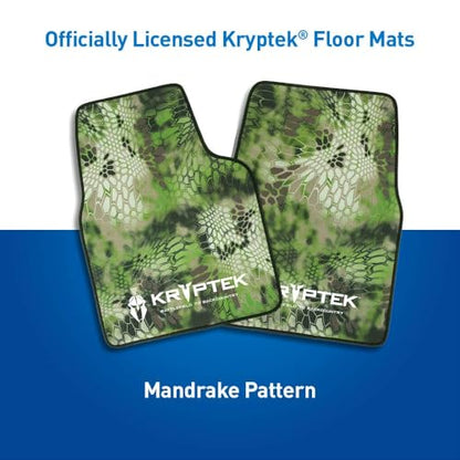 Coverking Universal Car Floor Mats Set of 2 (Front Driver and Passenger) Kryptek Mandrake Camo - All-Weather Protection for Mud, Dirt, Rain, Spills, Non-Slip Backing, Fits Cars Trucks SUVs Jeeps - style: Kryptek Mandrake