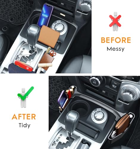 Center Console Organizer Compatible with Toyota 4Runner 2010-2019, 2020 2021 2022 2023 2024, Car Interior Accessories, Shifter Storage Box, Gear Shift Console Side Tray, Coin Change Holder, Black