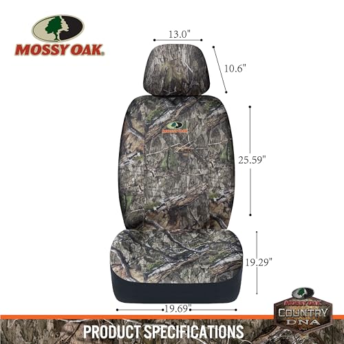 Mossy Oak Camo Seat Covers Low Back - Made with Rip-Stop Oxford Fabric, Airbag Compatible, Universial Fit Most Bucket Seats - Official Licensed Product - color: Oxford Low Back