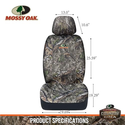 Mossy Oak Camo Seat Covers Low Back - Made with Rip-Stop Oxford Fabric, Airbag Compatible, Universial Fit Most Bucket Seats - Official Licensed Product - color: Oxford Low Back