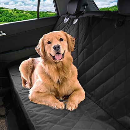Pet Magasin Bench Car Seat Cover Dog Car Seat Protector 100% Waterproof Heavy Duty Pet Nonslip Hammock Black 58” x 54” Universal Fit for Cars SUVs and Truck