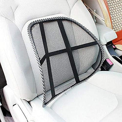 Breathable & Cool Mesh Support | Lumbar Support Cushion Seat Back Muscle Car Home Office Chair Pain Relief Travel Lumbar Mesh Supporter