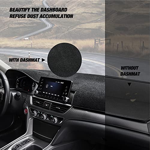 Dashboard Dash Cover Mat Carpet Compatible with 2007-2012 Altima(Black) - size: 2007-2012 Nissan Altima