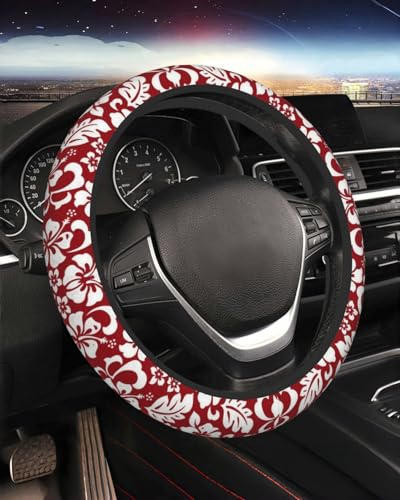 Steering Wheel Cover Accessories Neoprene Cover, Breathable Non-Slip Easy to Install Suitable for Women Men, 14.5-15.5 Inch for Car SUV Van Truck Universal - Artistic Flower - color: Artistic Flower