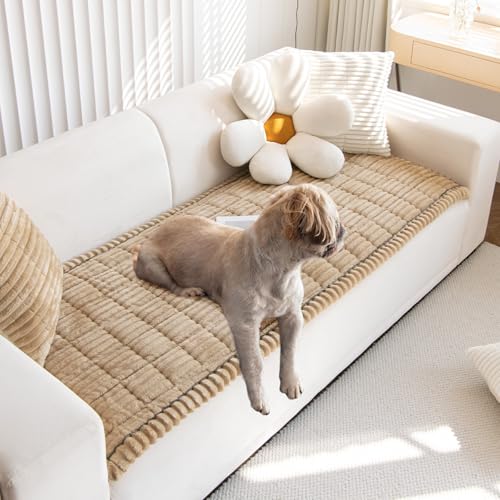 Pet Couch Covers for Sofa Slipcovers Couch Protector for Dogs Washable Cushion Cover, Sofa Pad Blanket Furniture, Brown, 27in*59in - color: Brown, size: 27in*59in