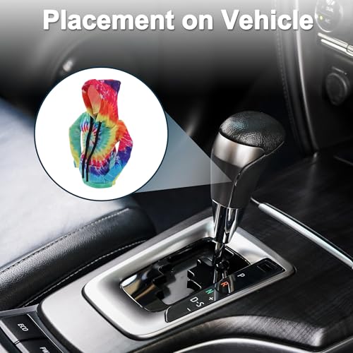 Car SUV Truck Gear Shift Knob Cover Automotive Manual Stick Shifting Handle Protector Colorful Style Red,Yellow,Green,Blue 1 Pc 6.69"x4.53" Polyester