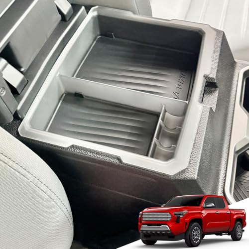 Trumgeta Center Console Organizer Fit for 2024 2025 2026 Toyota Tacoma Console Armrest Storage Box Interior Insert Storage Tray 4th Gen Tacoma Accessories - color: Center Console Organizer Tray Gray