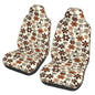 Brown Daisy Floral Car Seat Cover - Non-Slip Protector, Universal Fit for Van, Truck, SUV - Machine Washable, Hippie Daisies Flower Automotive Cover - color: Brown Daisy