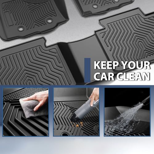 PIT66 Floor Mats Cargo Liners Compatible with Toyota Tacoma Double Cab 2016-2023/Not Fit Manual Transmission, Not Fit Vehicles with Vinyl Flooring, All Weather Floor Liners TPE Interior Accessories - size: Fit Toyota Tacoma Double Cab 2016-2023 | 3PCS