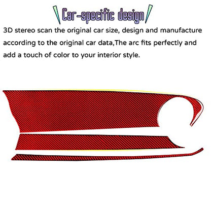 Custom Interior Accessories 3PCS for Chevrolet Camaro 2016 2017 2018 2019 2020 2021 2022 Red Carbon Fiber Center Console Cover Co-Pilot Dashboard Cover Sticker Protection Decoration - size: Co-pilot dashboard cover