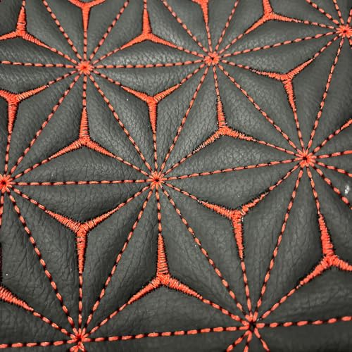 Quilted Foam Vinyl Fabric King Crown Classic Pattern with 0.23" Sponge Backing Faux Leather Fabric for Car Headliner, Furniture Upholstery, Headboards,Diamond 2" x 3" (Triangle) - color: Triangle