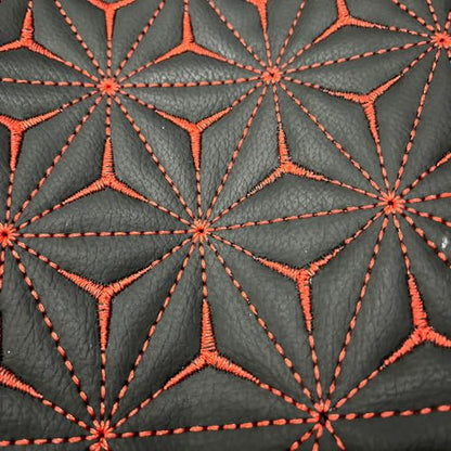 Quilted Foam Vinyl Fabric King Crown Classic Pattern with 0.23" Sponge Backing Faux Leather Fabric for Car Headliner, Furniture Upholstery, Headboards,Diamond 2" x 3" (Triangle) - color: Triangle