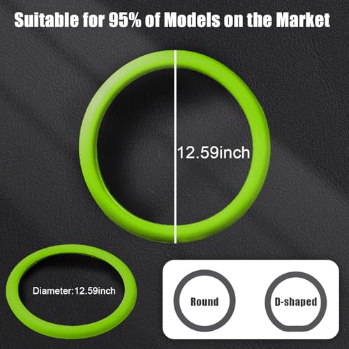 JDDRY Car Steering Wheel Cover, Universal Fit Silicone Automotive Steering Wheel Protector, Light Green, 1PC - color: Light Green