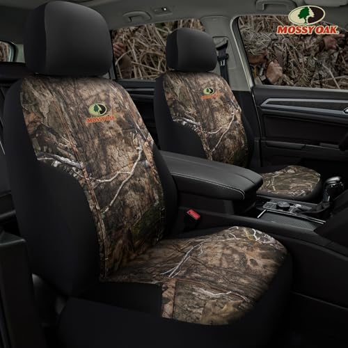 Mossy Oak Camo Seat Covers, Airbag Compatible, Universial Fit, Fit Most Bucket Seats - Made with Premium Rip-Stop Oxford Fabric - Official Licensed Product - size: Oxford Camo Low Back Front